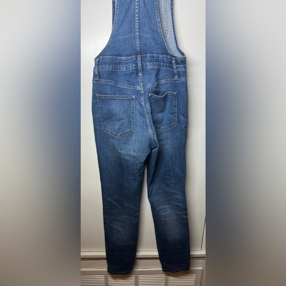 Madewell Blue Jean Denim Side Zipper Skinny Overalls in Jansing Wash Size Small - Picture 13 of 16